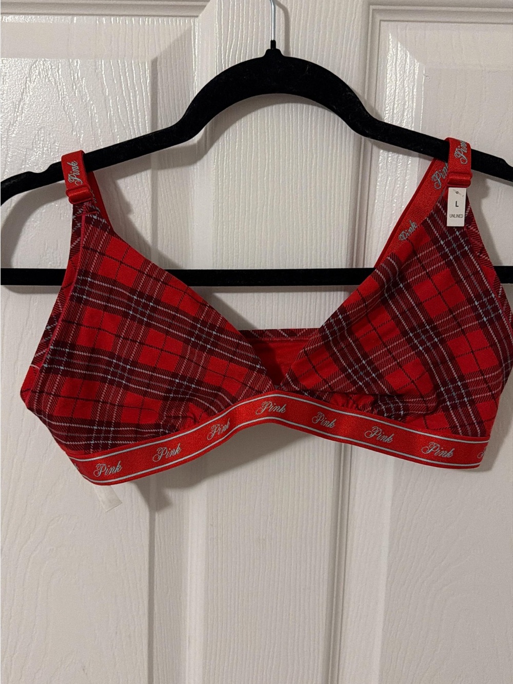 Victoria's Secret Red Plaid Bralette